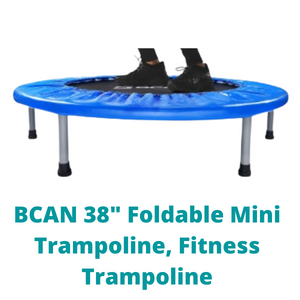BCAN 38" Foldable Mini Trampoline, Fitness Trampoline